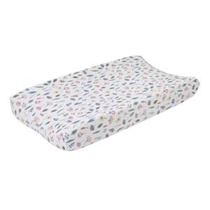 ED Ellen DeGeneres Painterly Floral - Soft Plush Multi Floral Velboa Changing Pad Cover, Pink, White, Butter, Sage, Pink, White, Green, Blue