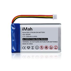 imah replacement for infant optics dxr-8 baby monitor battery sp 803048 3.7v 1200mah lithium-ion rechargeable