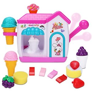 augtoy bath toys for toddlers 3-4 years, ice cream foam maker bath toys for kids ages 4-8, bubble pretend cake play set water bathtub toys for girls boys age 3 4 5 year old gifts birthday easter