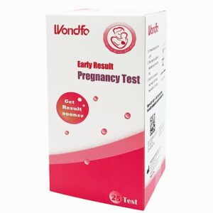 wondfo early result pregnancy test strips - early detection of pregnancy 10 miu/ml, sensitive, accurate and high-quality, home medical with urine, hcg fertility predictor kit (25 count)