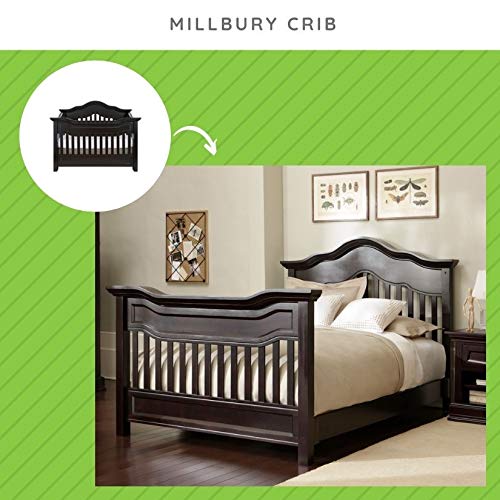 Full-Size Conversion Kit Bed Rails for Baby Appleseed & Eco-Chic Cribs | Fits Beaumont, Chelmsford, Clover, Davenport, Dorchester, Millbury, Palisade and Stratford Cribs (Espresso)