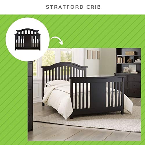 Full-Size Conversion Kit Bed Rails for Baby Appleseed & Eco-Chic Cribs | Fits Beaumont, Chelmsford, Clover, Davenport, Dorchester, Millbury, Palisade and Stratford Cribs (Espresso)