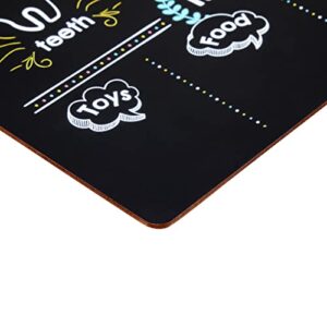 Monthly Baby Milestone Chalkboard, First Year Boy and Girl Age Tracking Growth Sign (11.6 x 15.6 in)