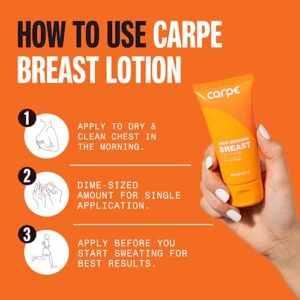 Carpe Sweat Absorbing Breast - Helps Keep Your Breasts and Skin Folds Dry - Sweat Absorbing Lotion - Helps Control Under Breast Sweat - Great For Chafing and Stain Prevention