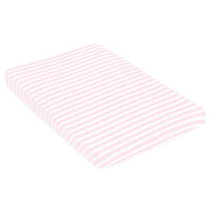 Pack n Play Sheets – Premium Pack and Play Sheet Set - 4 Pack – 100% Super Soft Jersey Knit Cotton Playard Mattress Sheets – Portable Playpen Fitted Play Yard Mini Crib Sheet for Girl (24 x 38 x 5)