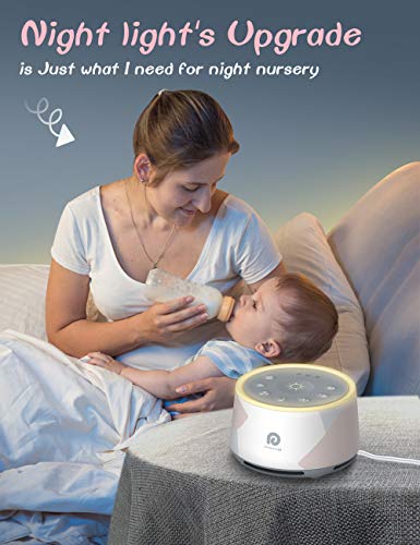 Dreamegg D1 Pro White Noise Sound Machine, 3-in-1 Baby Soother Sound Machine Separate Night Light, 29 HiFi Sounds, Noise Machine for Sleeping & Relaxation for Adults Baby Registry Gift (D1 Upgraded)