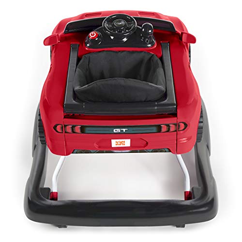 Bright Starts Ways to Play 4-in-1 Walker - Ford Mustang, Red, Ages 6 Months +, Red