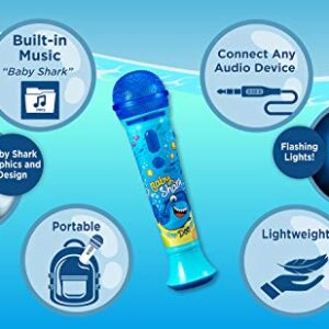 Baby Shark Singalong Microphone for Kids, Toy Microphone with Built-in Music and Flashing Lights, Baby Shark Toy For Kids Aged 3 and Up