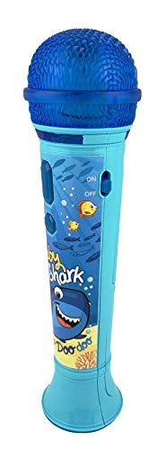 Baby Shark Singalong Microphone for Kids, Toy Microphone with Built-in Music and Flashing Lights, Baby Shark Toy For Kids Aged 3 and Up