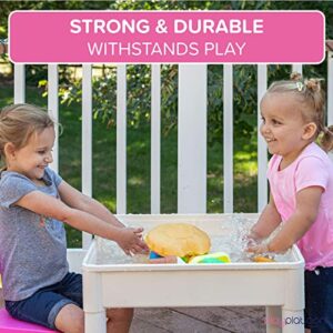 Play Platoon 5 in 1 Kids Sensory Activity Table and Chair Set- Toddler Table and Chairs with Water Table, Building Block Table, Craft & Sensory Table for Toddlers with 2 Chairs & 25 XL Blocks