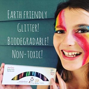 biodegradable glitter for art, craft, body, and makeup-great for kids too, and it's fair trade!