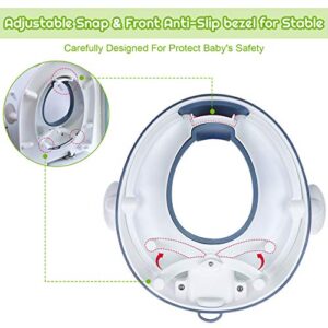 ANGELBLISS Baby Potty Training Toilet Seat with Soft Cushion Handles, Haute Collection, Double Anti-Slip Design and Splash Guard for Boys and Girls