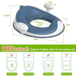 ANGELBLISS Baby Potty Training Toilet Seat with Soft Cushion Handles, Haute Collection, Double Anti-Slip Design and Splash Guard for Boys and Girls