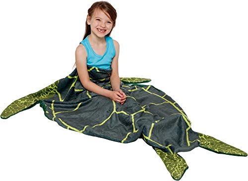 Silver Lilly Animal Tail Blanket - Plush Animal Sleeping Bag Blanket for Kids (Turtle)