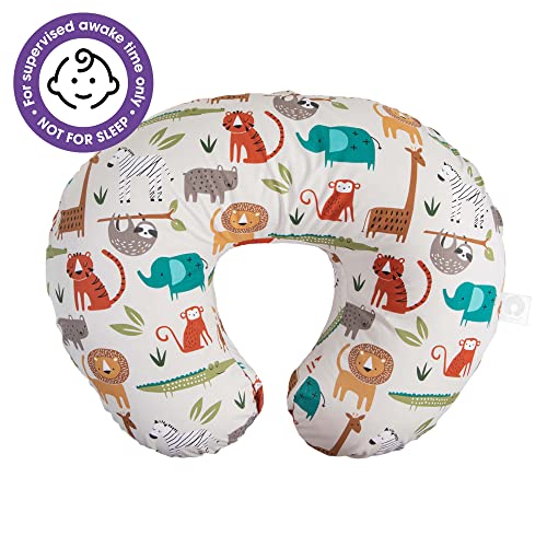 Boppy Original Support Nursing Pillow, Neutral Jungle, Ergonomic Breastfeeding, Bottle Feeding, and Bonding, Firm Hypoallergenic Fiber Fill, Removable Cover, Machine Washable