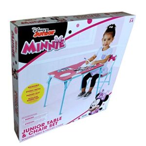 Jakks Pacific Minnie Jr Activity Table Set with One Chairs ,Teal and Red