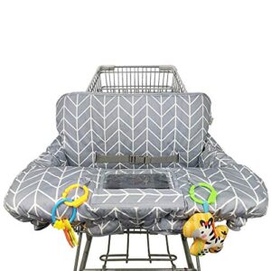 Shopping Cart Cover for Baby ICOPUCA Cotton High Chair Cover, Reversible, Machine Washable for Infant, Toddler, Boy or Girl Large (Grey Arrow Print)