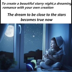 Aooyaoo Glow in The Dark Stars Wall Stickers, Glowing Stars for Ceiling and Wall Decals, 3D Glowing Stars,Excluding The Moon，Perfect for Kids Bedding Room or Party Birthday Gift(452Pcs, Green)