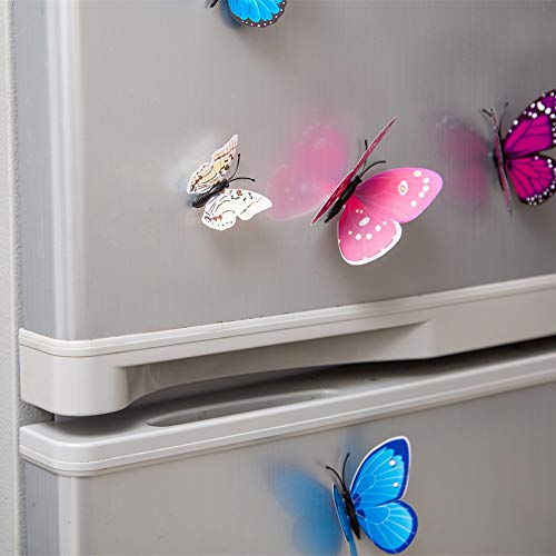 36PCS Butterfly Wall Decals - 3D Butterflies Decor for Wall Sticker Removable Mural Stickers Home Decoration Kids Room Bedroom Decor (Blue)