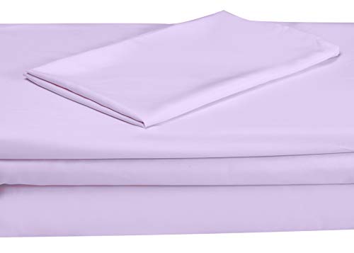 EVERYDAY KIDS 3 Piece Toddler Sheet Set - Soft Breathable Microfiber Toddler Bedding - Includes a Flat Sheet, a Fitted Sheet and a Pillowcase - Solid Purple