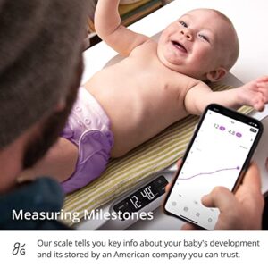 Greater Goods Smart Baby Scale - Accurately Chart The Progress of Your Baby | with in-House Algorithm for Wiggly Babies | Works as Infant & Toddler Scale (Smart Bluetooth Connected)