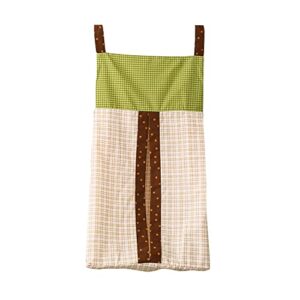 Owl / Checked Nursery Diaper Stacker 1 PC Baby Diaper Hanging Bag (Green)