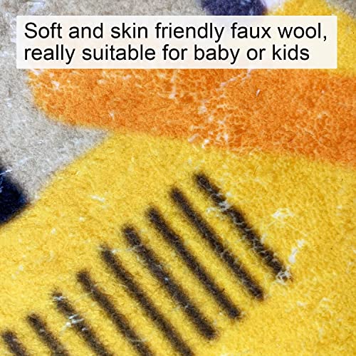 USTIDE Thick Kids Rug Play Mat 4'x6',Cartoon Construction Area Rug Excavator Digger Kids Carpet Boys Girls Bedroom Rugs Floor Carpet Playroom Rug Nonslip Crawling Mat Plush Nursery Rug