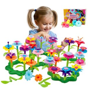 byserten gifts for 3-6 year old girls flower garden building set 98 pcs arts and crafts for girls 11 colors birthday gifts christmas