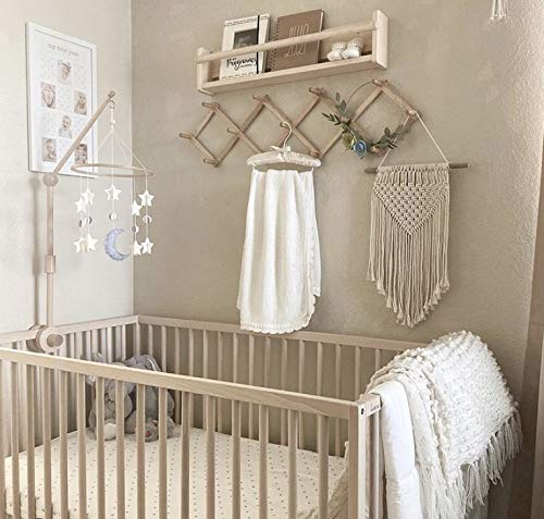 Sorrel + Fern Wooden Baby Crib Mobile Arm - Baby Mobile Holder Arm (31 inch, 100% Natural Beech Wood) - Strong Anti Slip Attachment - Nursery Decor