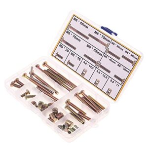 Sprite Science Baby Bed Crib Screws and Bolts Hardware Kit 16mm 20mm 30mm 40mm 45mm 50mm 55mm 70mm 75mm 85mm Bolts Barrel Nuts for Furniture Bunk Cot Crib Bed