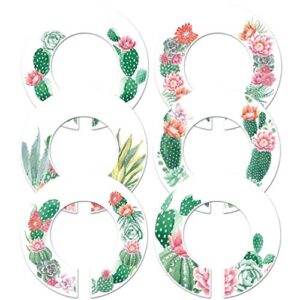 6 baby girl nursery clothes size closet rod divider tags cactus (1.5 inch rod)