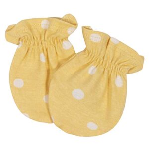 Grow by Gerber Baby Girls 4-Pack Mittens, Orange/Yellow/Green/Ivory, Newborn