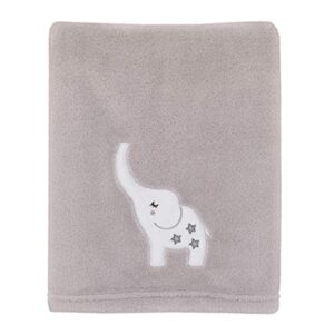 little love by nojo dream big little elephant grey and white super soft baby blanket