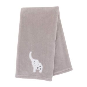 Little Love by NoJo Dream Big Little Elephant Grey and White Super Soft Baby Blanket