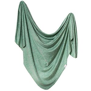 large premium knit baby swaddle receiving blanket"juniper" by copper pearl