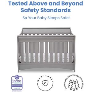 Delta Children Bentley S Series Deluxe 6-in-1 Convertible Crib, Grey