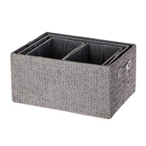 Home Zone Living VS19448E Nursery Basket, 4-Pack, Grey