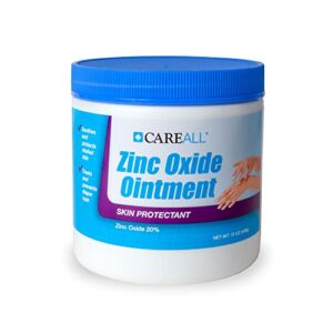 careall 15 oz zinc oxide 20% skin protectant barrier ointment provides relief and treatment of diaper rash and chafing. helps seal out wetness.