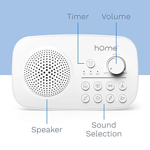 hOmeLabs Portable White Noise Machine - 8 Surprisingly Soothing Sounds for Sleep, Slumber, Siesta or Snooze