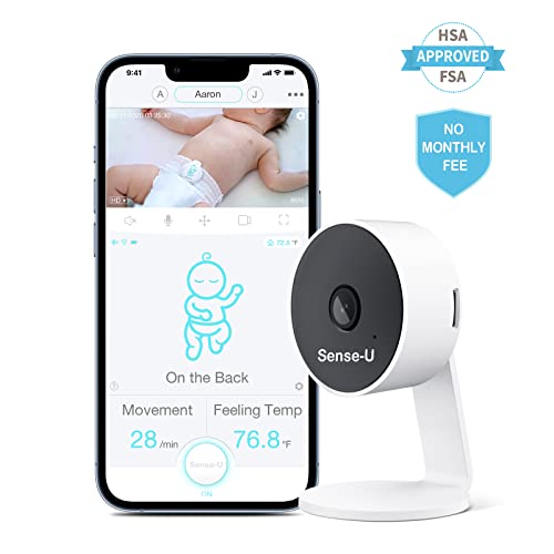 Sense-U HD Video Baby Monitor with 1080P HD, FSA & HSA Eligible, WiFi Camera and Background Audio, Night Vision, 2-Way Talk, Person/Baby Crying/Motion Detection & No Monthly Fee
