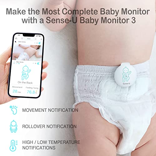 Sense-U HD Video Baby Monitor with 1080P HD, FSA & HSA Eligible, WiFi Camera and Background Audio, Night Vision, 2-Way Talk, Person/Baby Crying/Motion Detection & No Monthly Fee