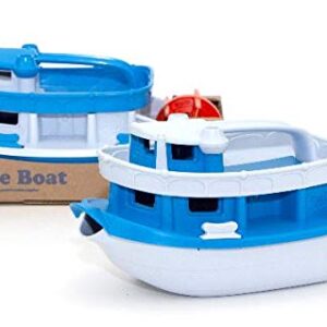 Green Toys Paddle Boat, Blue/Grey - Pretend Play, Motor Skills, Kids Bath Toy Floating Pouring Vehicle. No BPA, phthalates, PVC. Dishwasher Safe, Recycled Plastic, Made in USA.