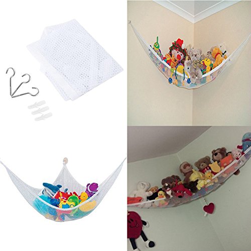 PayPie Toy Hammock, Storage Hammock Toy Organizer,Ultralight Large Storage Net for Teddy Bears, Balls, Toys, Linen Storage and Gear (1.4*1*1M)