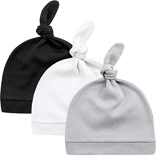 KiddyCare Doctor Developed Baby Hats 0-12 Months/Newborn Hats/Organic Certified 100% Cotton Baby Cap - Unisex Newborn Hats (as1, Age, 0_Month, 3_Months, Moonlit Mountains (Charcoal, Slate, White))