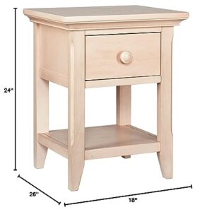 Baby Cache Overland 1 Drawer Nightstand, Sandstone Brown