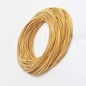 Gold Guitar String Coil Bracelets Stack Stainless Steel Set Layered Thin