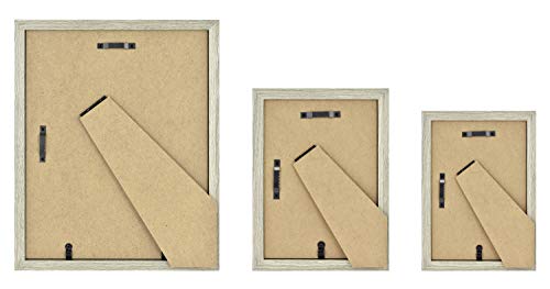 MCS Gallery Essential Picture Frames, Photo Gallery Wall Frame Set with 4 x 6 Inch, 5 x 7 Inch, and 8 x 10 Inch Frames, Gray Woodgrain, 10 Piece