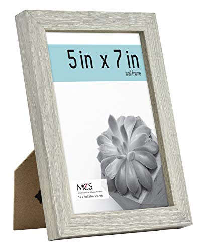 MCS Gallery Essential Picture Frames, Photo Gallery Wall Frame Set with 4 x 6 Inch, 5 x 7 Inch, and 8 x 10 Inch Frames, Gray Woodgrain, 10 Piece