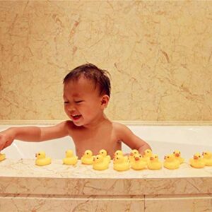 DZTIAN 51-Pieces Float & Squeak Mini Rubber Duck Baby Bath Ducky Sound ShowerToys for Kids Celebrate The Joy of The Children