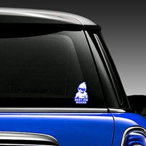 2 x Vinyl Self-Adhesive Stickers Hangover Baby on Board Decal Funny Blue Car Window Auto B 168